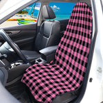 Pink And Black Buffalo Check Print Waterproof Car Seat Cover