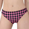 Pink And Black Buffalo Check Print Women's Panties