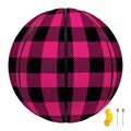 Pink And Black Buffalo Plaid Print Basketball