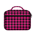 Pink And Black Buffalo Plaid Print Briefcase Bible Bag