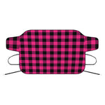 Pink And Black Buffalo Plaid Print Car Windshield Snow Cover