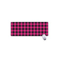 Pink And Black Buffalo Plaid Print Extended Mouse Pad