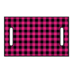 Pink And Black Buffalo Plaid Print Golf Cart Seat Cover