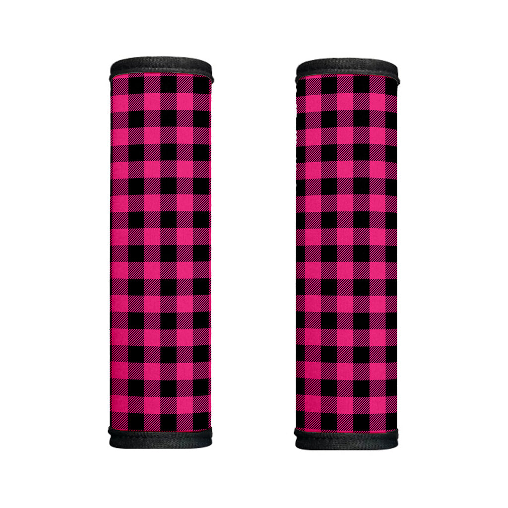 Pink And Black Buffalo Plaid Print Handle Covers