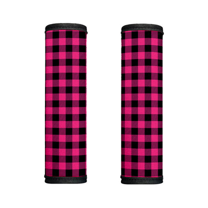 Pink And Black Buffalo Plaid Print Handle Covers