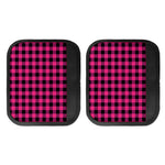 Pink And Black Buffalo Plaid Print Handle Covers
