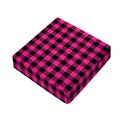 Pink And Black Buffalo Plaid Print Outdoor Seat Cushion Cover