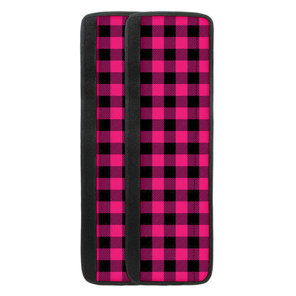 Pink And Black Buffalo Plaid Print Refrigerator Handle Covers