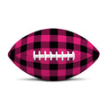 Pink And Black Buffalo Plaid Print Rugby Ball