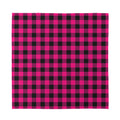 Pink And Black Buffalo Plaid Print Silk Bandana