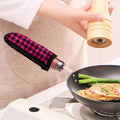 Pink And Black Buffalo Plaid Print Skillet Handle Cover