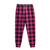 Pink And Black Buffalo Plaid Print Sweatpants