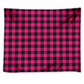 Pink And Black Buffalo Plaid Print Tapestry