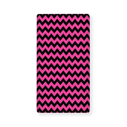 Pink And Black Chevron Pattern Print Baby Crib Sheet