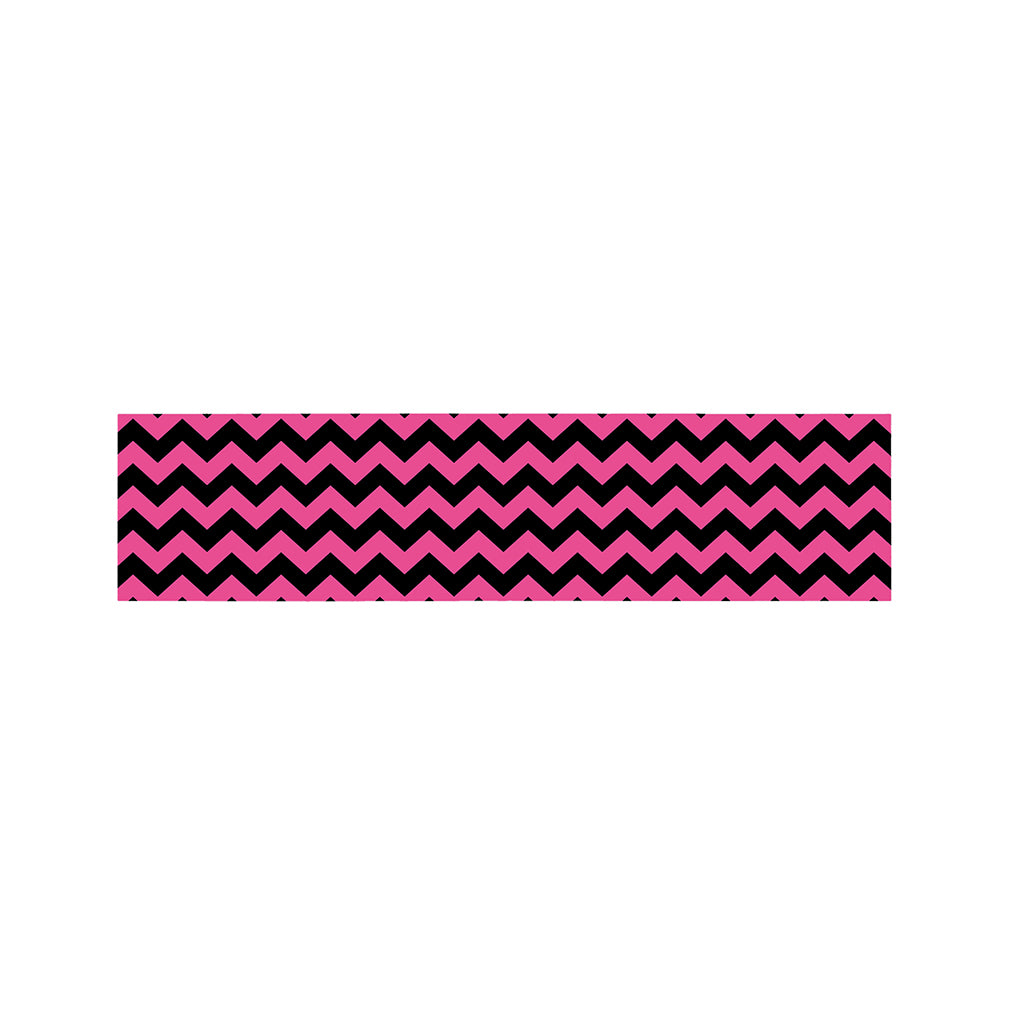 Pink And Black Chevron Pattern Print Bed Runner