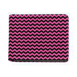 Pink And Black Chevron Pattern Print Bifold Wallet