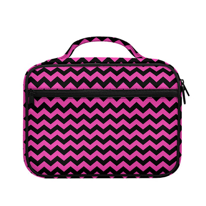 Pink And Black Chevron Pattern Print Briefcase Bible Bag
