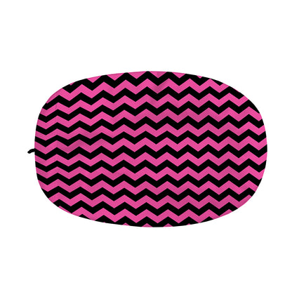 Pink And Black Chevron Pattern Print Car Side Mirror Covers