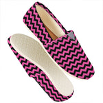 Pink And Black Chevron Pattern Print Casual Shoes