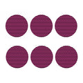 Pink And Black Chevron Pattern Print Coaster Set