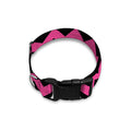 Pink And Black Chevron Pattern Print Dog Collar