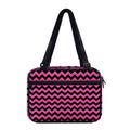 Pink And Black Chevron Pattern Print Double Strap Bible Bag