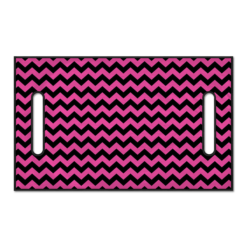 Pink And Black Chevron Pattern Print Golf Cart Seat Cover