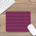 Pink And Black Chevron Pattern Print Mouse Pad