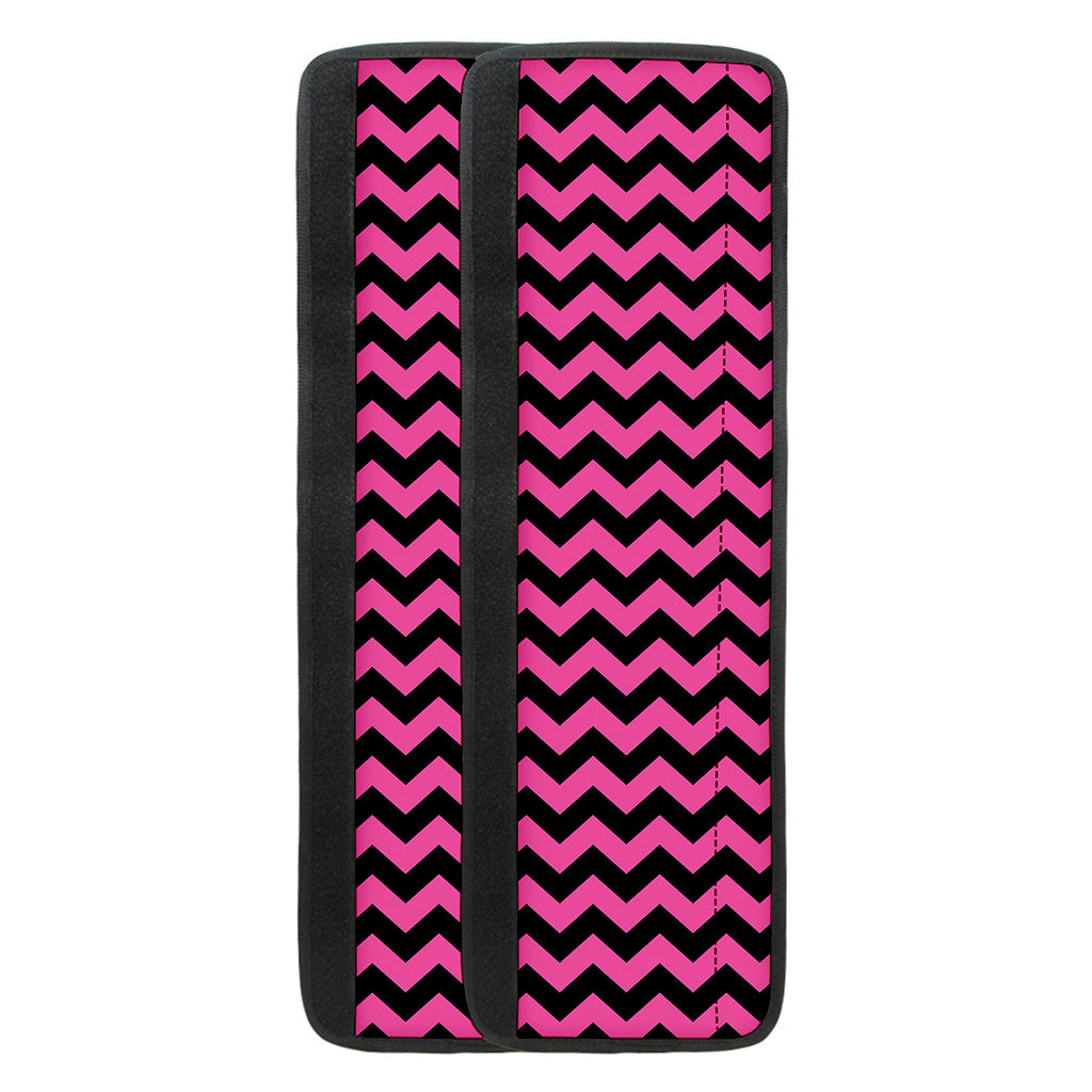Pink And Black Chevron Pattern Print Refrigerator Handle Covers