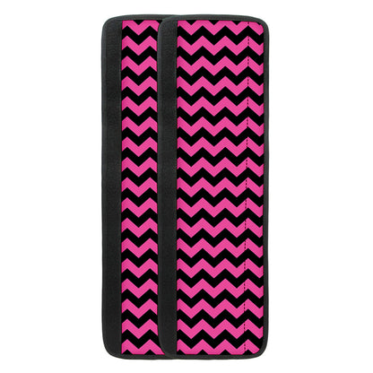 Pink And Black Chevron Pattern Print Refrigerator Handle Covers