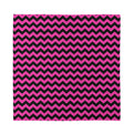 Pink And Black Chevron Pattern Print Silk Bandana