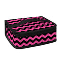 Pink And Black Chevron Pattern Print Small Lunch Bag