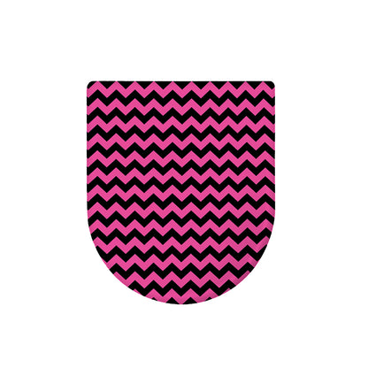 Pink And Black Chevron Pattern Print Toilet Lid Cover