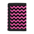 Pink And Black Chevron Pattern Print Trifold Wallet
