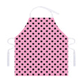Pink And Black Polka Dot Pattern Print Adjustable Apron