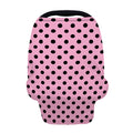 Pink And Black Polka Dot Pattern Print Baby Seat Cover