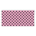 Pink And Black Polka Dot Pattern Print Beach Towel