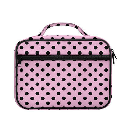Pink And Black Polka Dot Pattern Print Briefcase Bible Bag