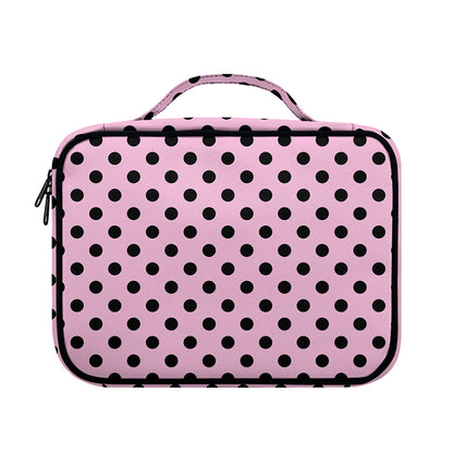 Pink And Black Polka Dot Pattern Print Briefcase Bible Bag