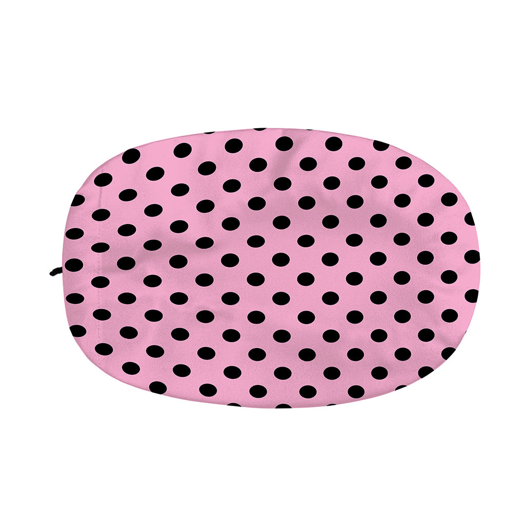 Pink And Black Polka Dot Pattern Print Car Side Mirror Covers