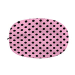 Pink And Black Polka Dot Pattern Print Car Side Mirror Covers