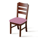 Pink And Black Polka Dot Pattern Print Chair Cushion Cover