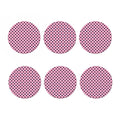 Pink And Black Polka Dot Pattern Print Coaster Set