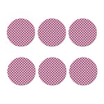 Pink And Black Polka Dot Pattern Print Coaster Set