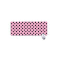 Pink And Black Polka Dot Pattern Print Extended Mouse Pad
