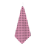 Pink And Black Polka Dot Pattern Print Hand Towel