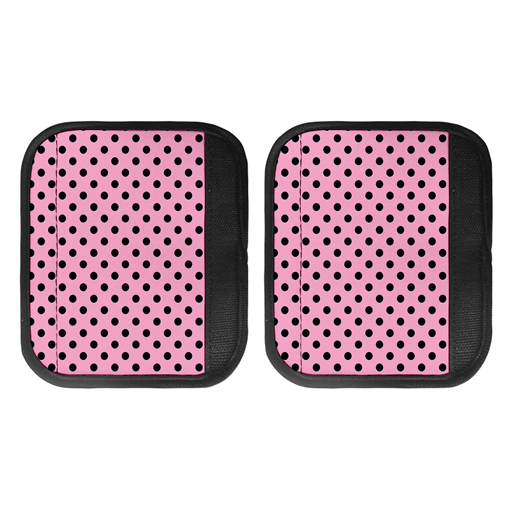 Pink And Black Polka Dot Pattern Print Handle Covers