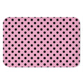 Pink And Black Polka Dot Pattern Print Indoor Door Mat