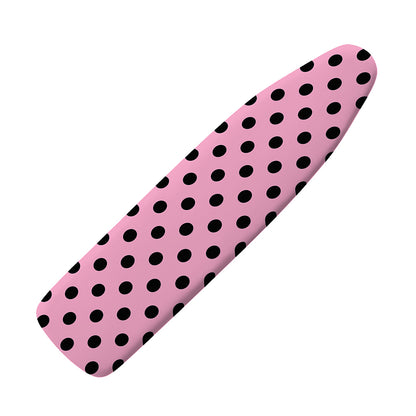 Pink And Black Polka Dot Pattern Print Ironing Board Cover