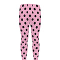 Pink And Black Polka Dot Pattern Print Men's Leggings